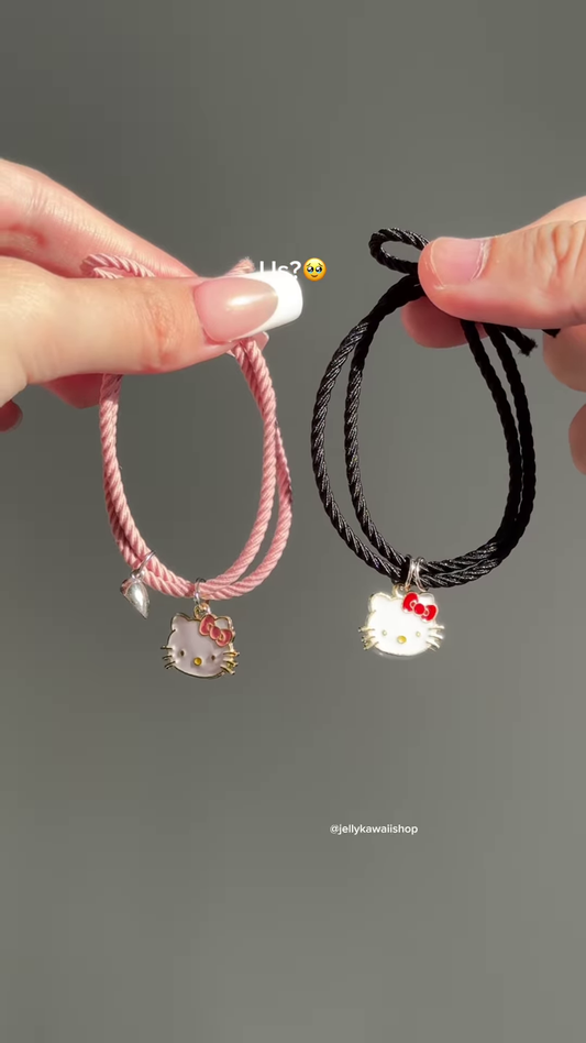 Matching Hello Kitty Charm Bracelets 💖🖤