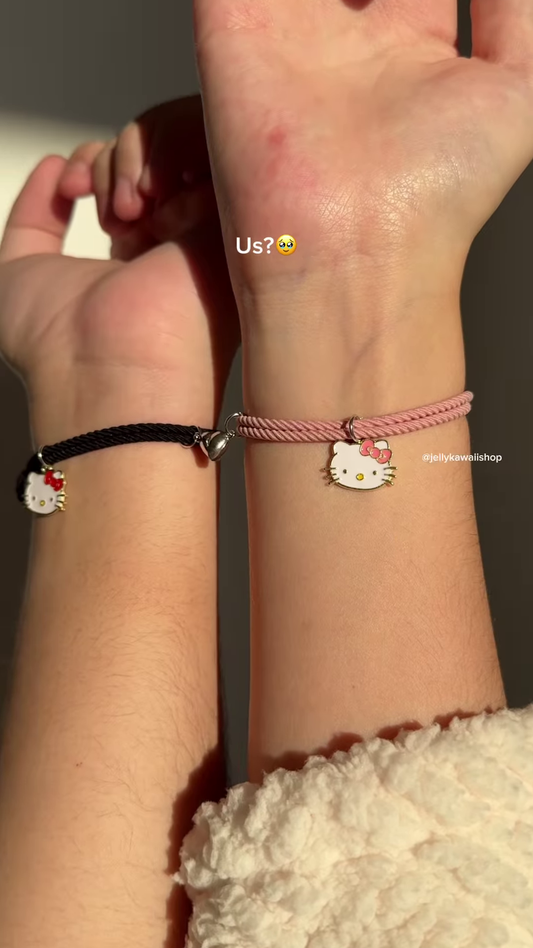 Matching Hello Kitty Charm Bracelets 💖🖤