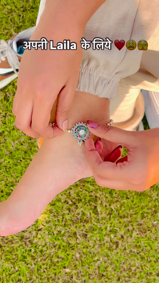 🌼 Desi Charm on Your Anklet – A Touch of Ethnic Elegance 🌸💫