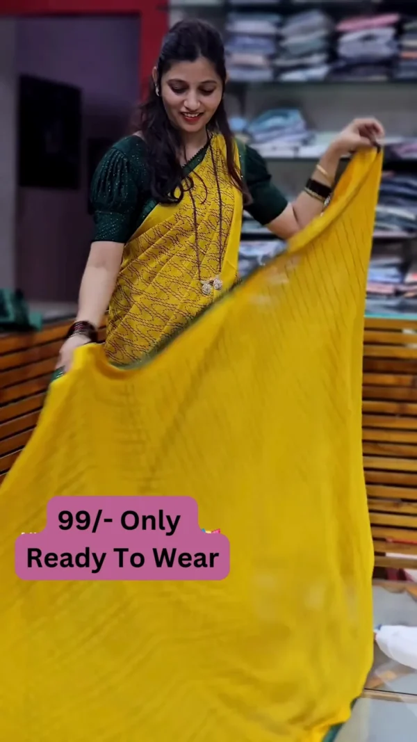 Beads and Stones Embellished Sarees - Image 4