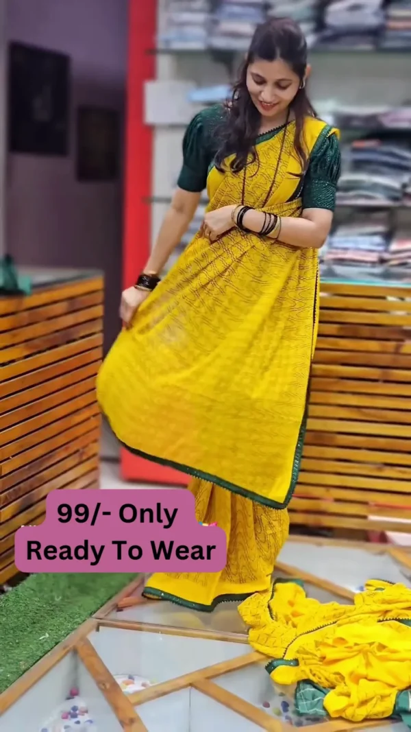 Beads and Stones Embellished Sarees - Image 2