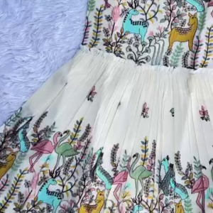 Whimsical Jungle Print Sleeveless Cotton Dress for Girls