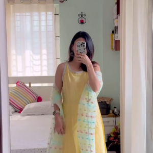 Floral Print Cotton Kurta Set with Contrast Dupatta – Available in 6 Colours