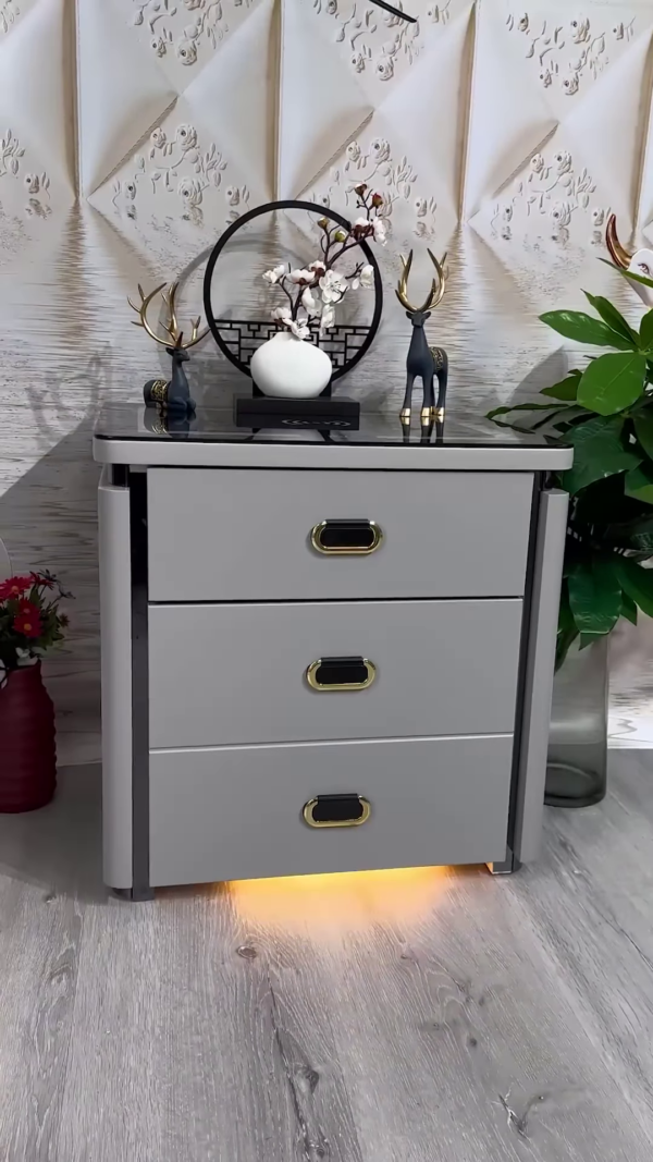 🪄 Smart Nightstand with Touch Lighting & Wireless Charging – Style Meets Functionality! 🌟 - Image 4