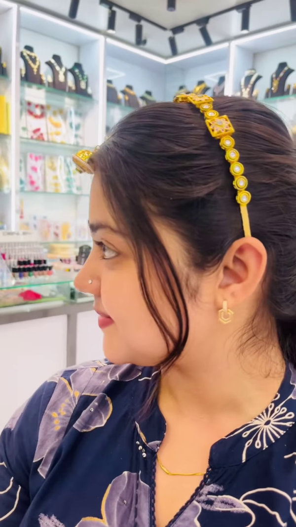 ✨ Golden Temple Borla – Ethnic Rajputana Maang Tikka 💛