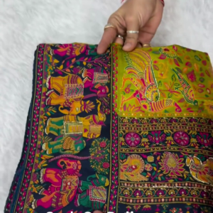 Rangin Pashmina Silk Saree